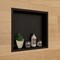 Alfi Brand 16" x 16" Black Matte SS Square Sgl Shelf Bath Shower Niche ABNC1616-BLA - alternate 6